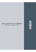 2013 Lincoln Motor Company Briefing Book