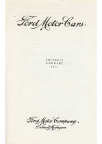 1910 Ford Mode T Souvenir Booklet