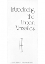 1977 Introducing Lincoln Versalles