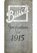 1915 Buick Specs