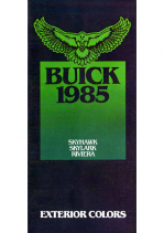 1985 Buick Exterior Colors Skyhawk-Skylark-Rivera
