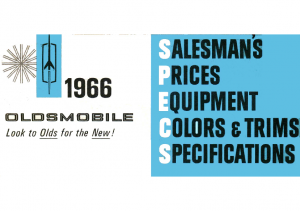 1966 Oldsmobile Dealer SPECS