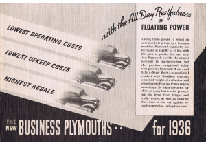 1936 Plymouth Business Models Foldout